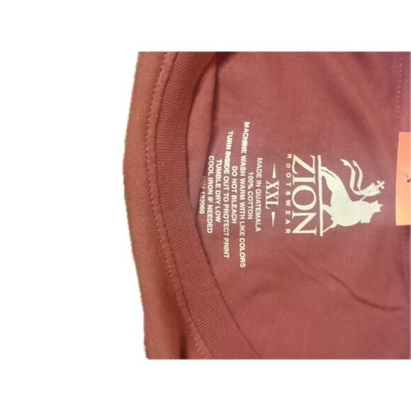 Bob Marley "Uprising" Reggae Zion Rootswear Graphic T-Shirt - Mauve/Maroon - XXL - Picture 3 of 3